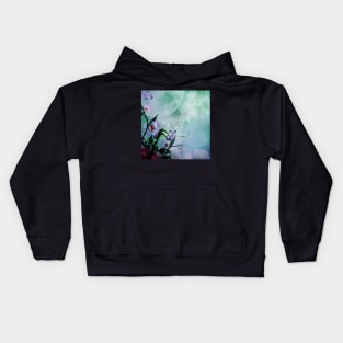 Flowers in the moonlight Kids Hoodie